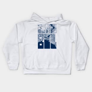 Istanbul, Turkey City Map Typography - Coastal Kids Hoodie